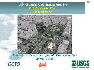 NSDI Cooperative Agreement Program: GIS Strategic Plan Final Version