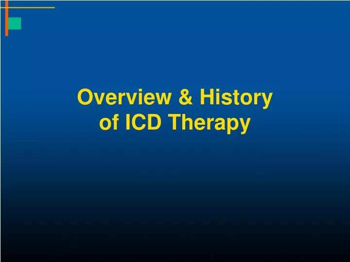 overview history of icd therapy