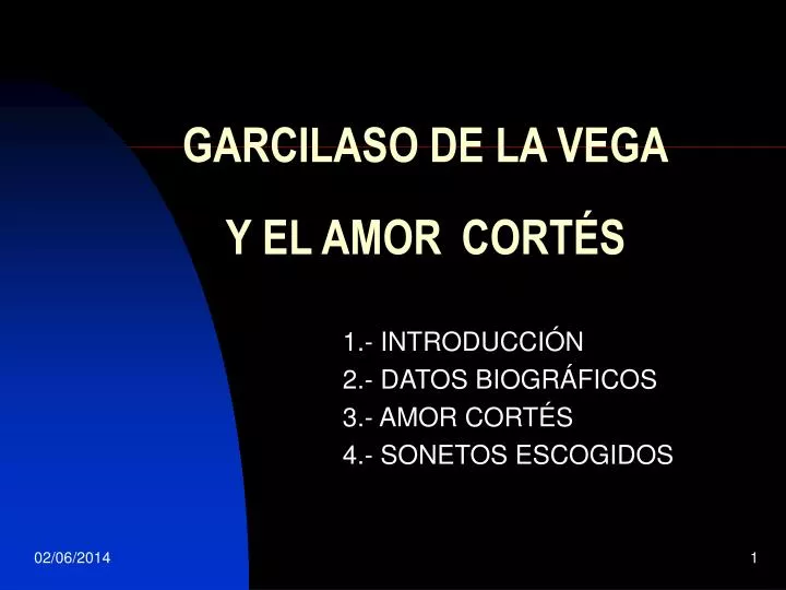 garcilaso de la vega y el amor cort s