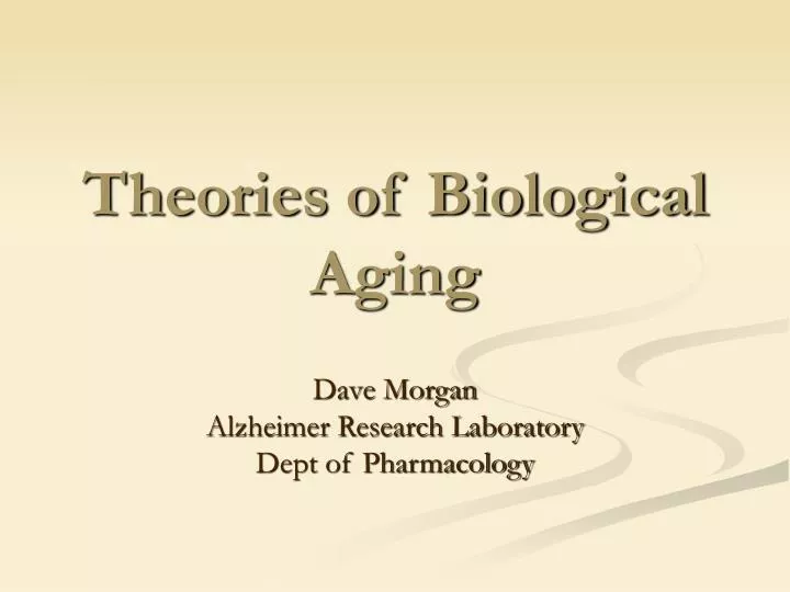 theories of biological aging