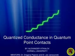 Quantized Conductance in Quantum Point Contacts