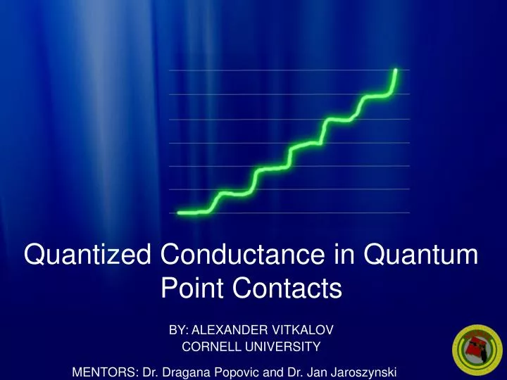 quantized conductance in quantum point contacts