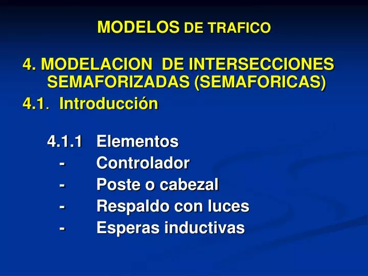 modelos de trafico