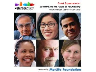 Great Expectations: Boomers and the Future of Volunteering VolunteerMatch User Research Study