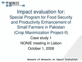 Impact evaluation for: