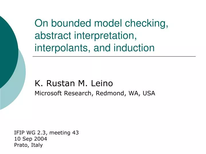 on bounded model checking abstract interpretation interpolants and induction