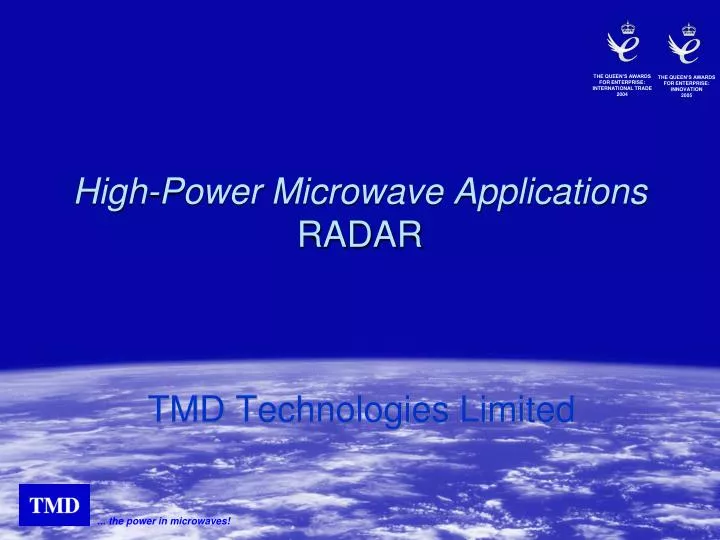 high power microwave applications radar