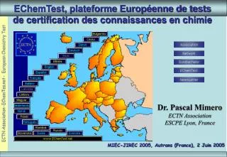 EChemTest, plateforme Européenne de tests de certification des connaissances en chimie