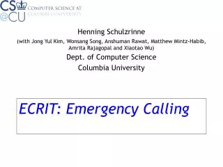 ECRIT: Emergency Calling