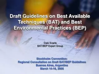 Draft Guidelines on Best Available Techniques (BAT) and Best Environmental Practices (BEP)