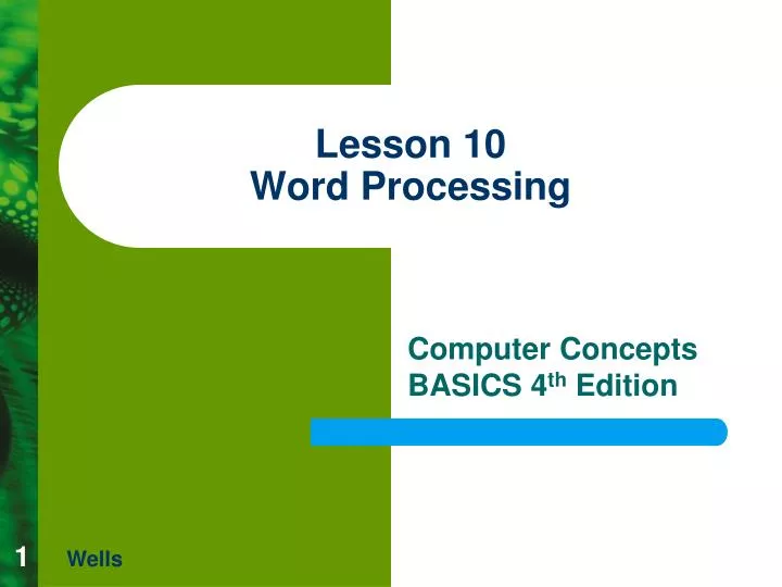 lesson 10 word processing
