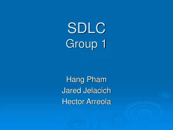 sdlc group 1