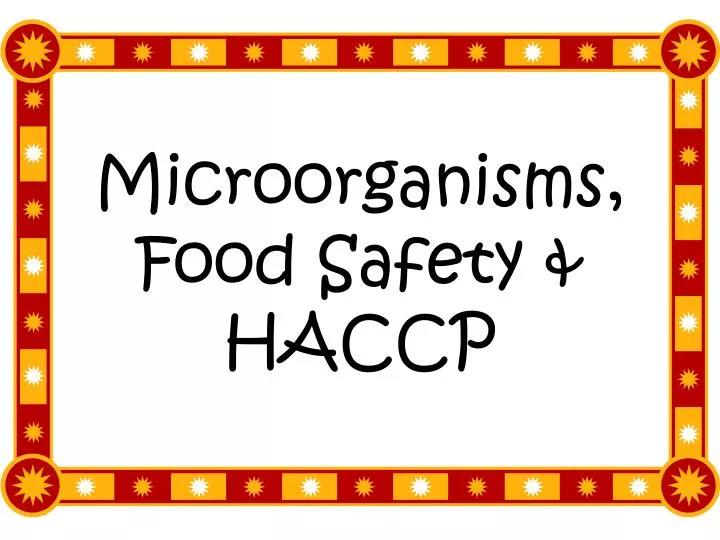 microorganisms food safety haccp