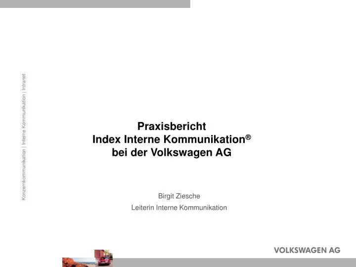 praxisbericht index interne kommunikation bei der volkswagen ag