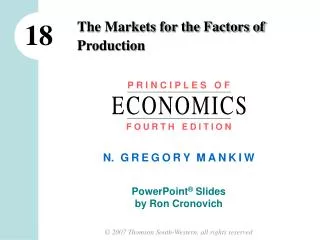 The Markets for the Factors of Production