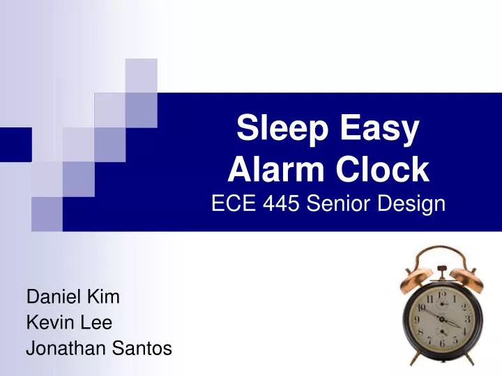 sleep easy alarm clock ece 445 senior design