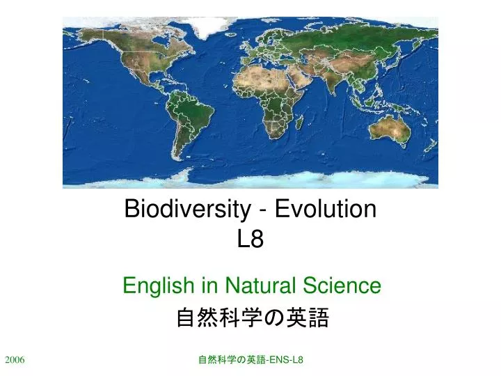 biodiversity evolution l8