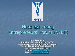 Nepalese Young Entrepreneurs’ Forum (NYEF)