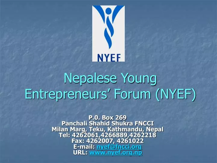nepalese young entrepreneurs forum nyef