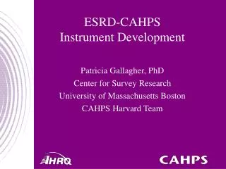 ESRD-CAHPS Instrument Development