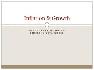 Inflation &amp; Growth