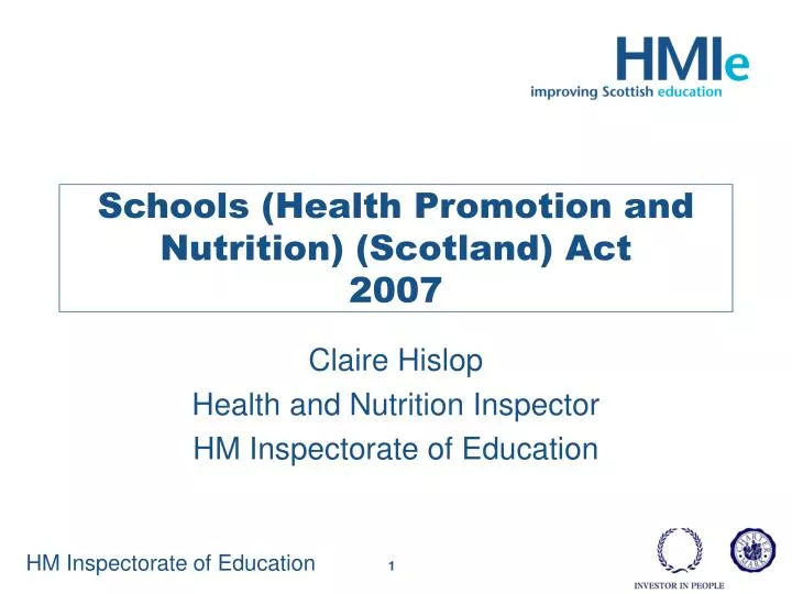 schools health promotion and nutrition scotland act 2007
