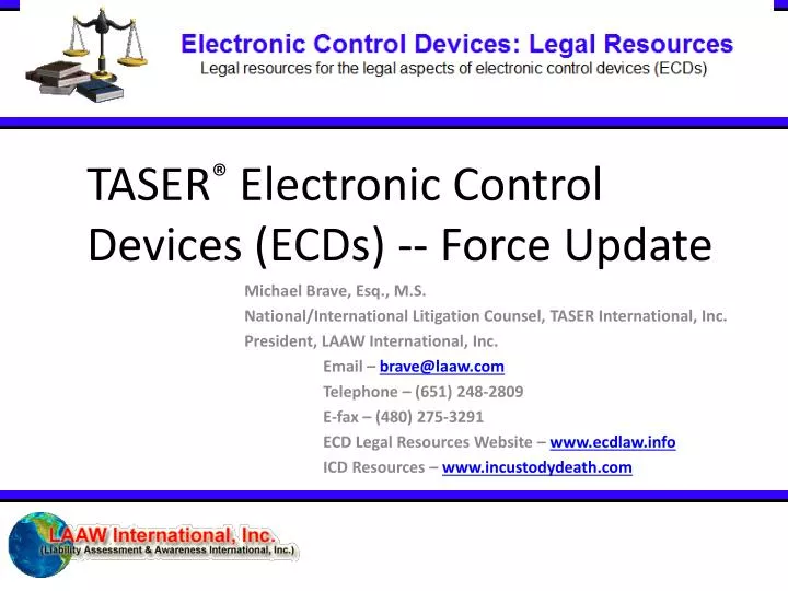 taser electronic control devices ecds force update