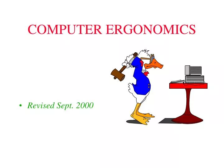 computer ergonomics presentation