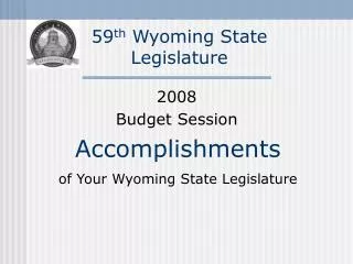 59 th Wyoming State Legislature