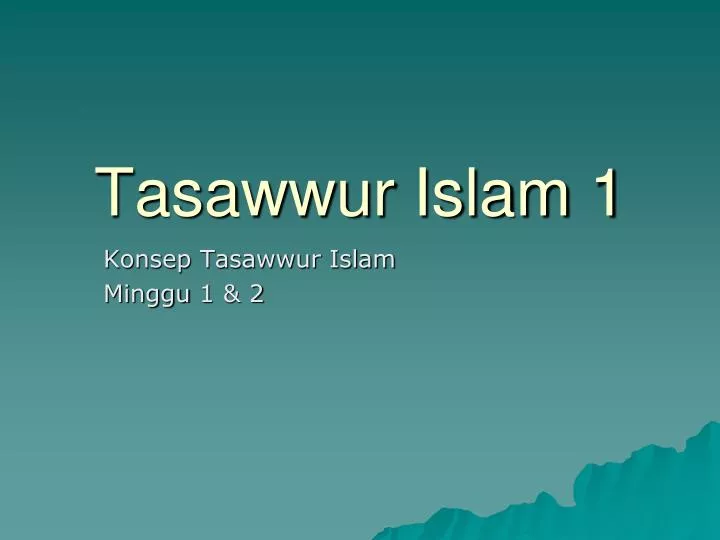 tasawwur islam 1