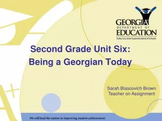 Second Grade Unit Six: Being a Georgian Today