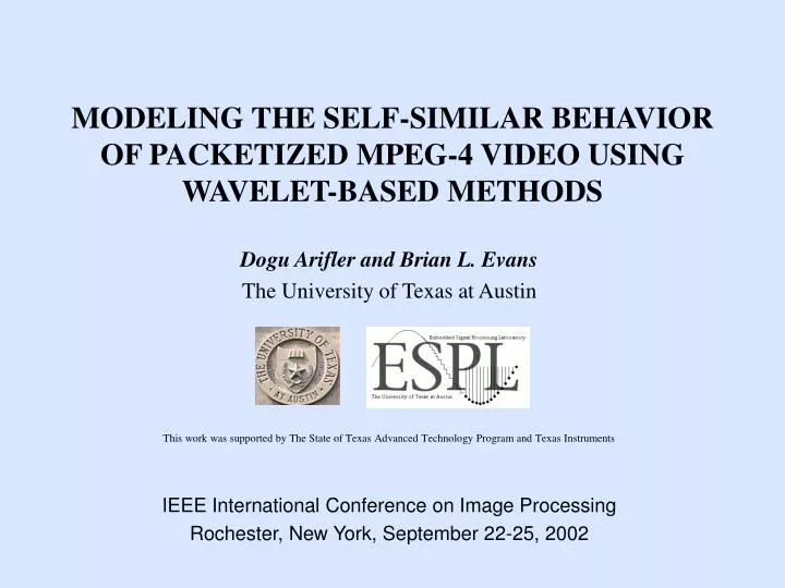 modeling the self similar behavior of packetized mpeg 4 video using wavelet based methods