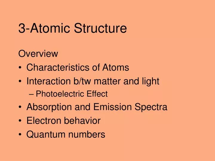 3 atomic structure
