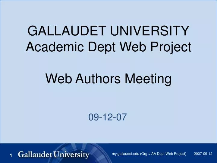 gallaudet university academic dept web project web authors meeting