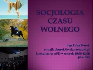 SOCJOLOGIA CZASU WOLNEGO