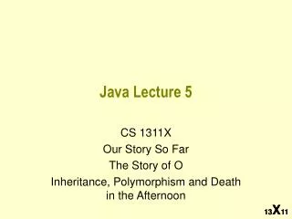 Java Lecture 5