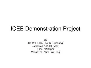 ICEE Demonstration Project