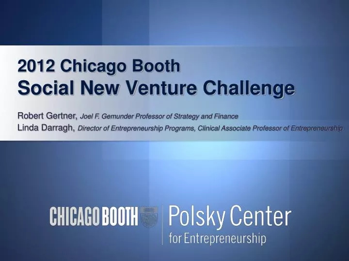 2012 chicago booth social new venture challenge