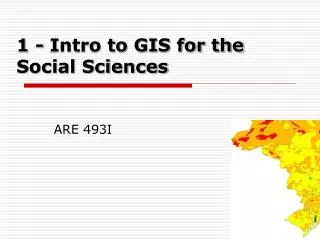 1 - Intro to GIS for the Social Sciences