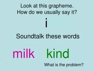 Look at this grapheme. How do we usually say it?