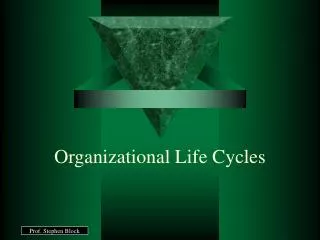 Organizational Life Cycles