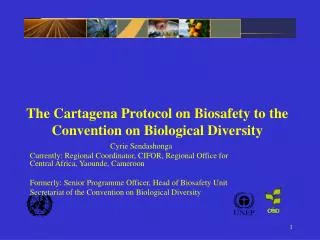 The Cartagena Protocol on Biosafety to the Convention on Biological Diversity