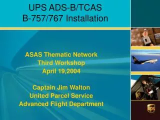 UPS ADS-B/TCAS B-757/767 Installation