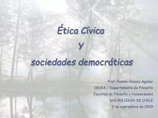 Ética Cívica Y sociedades democráticas