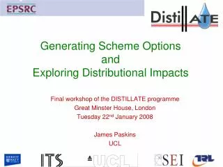 Generating Scheme Options and Exploring Distributional Impacts