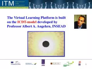 The Virtual Learning Platform is built on the ICDT-model developed by Professor Albert A. Angehrn, INSEAD
