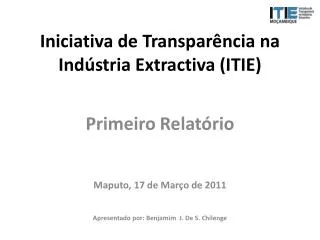 Iniciativa de Transparência na Indústria Extractiva (ITIE)