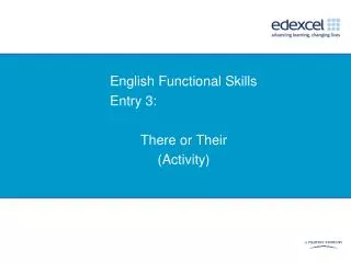 English Functional Skills Entry 3: There or Their (Activity)