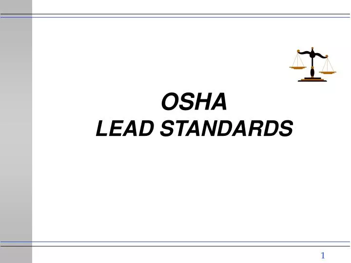 osha lead standards
