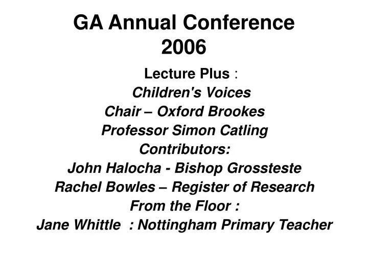 ga annual conference 2006